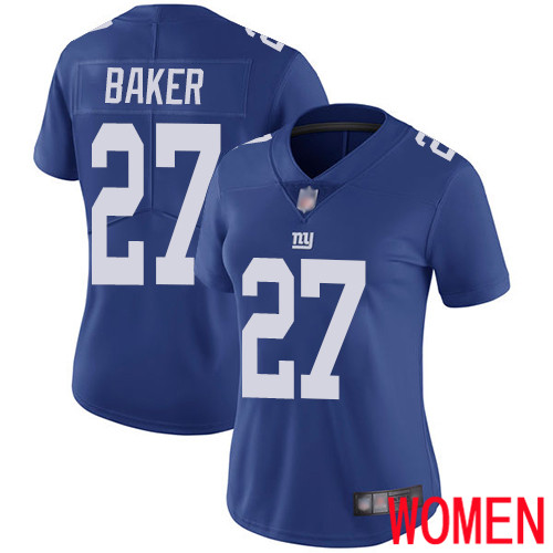 Women New York Giants #27 Deandre Baker Royal Blue Team Color Vapor Untouchable Limited Player Football NFL Jersey